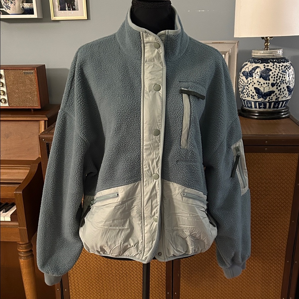Madewell Blue Fleece Jacket